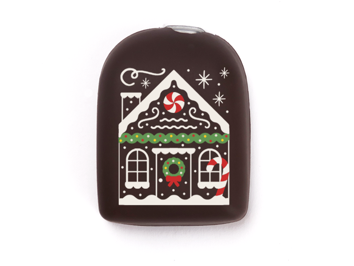 Omnipod Cover - Print - Gingerbread House