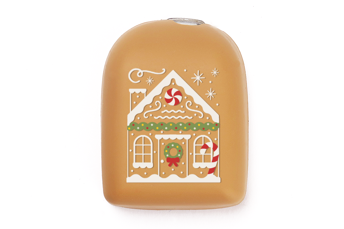Omnipod Cover - Print - Gingerbread House