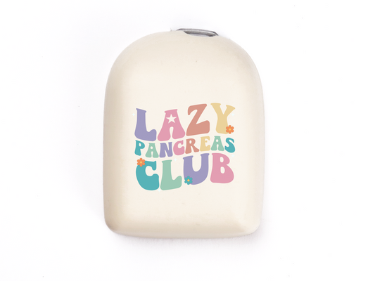 Omnipod Cover - Print - Lazy Pancreas Club - Beige