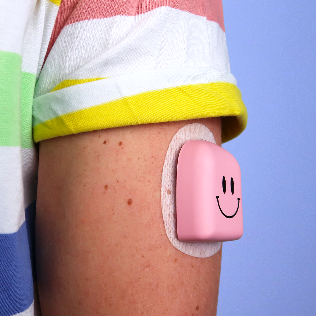 Omnipod Cover - Print - Happy Light Pink
