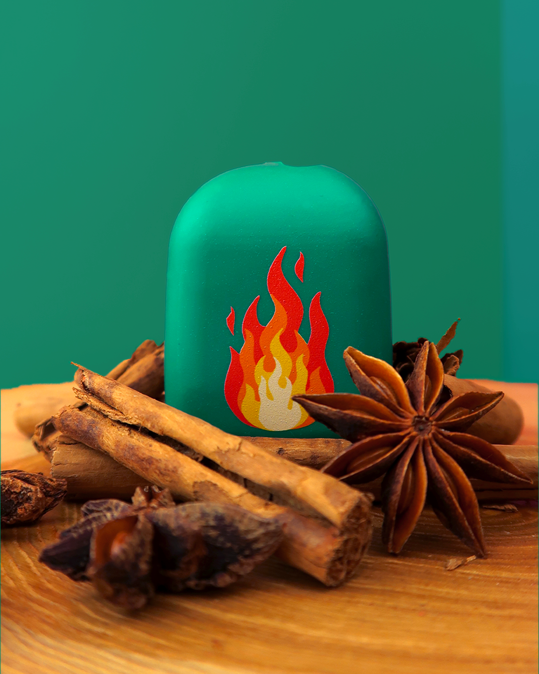 Omnipod Cover - Print - Flame Emerald