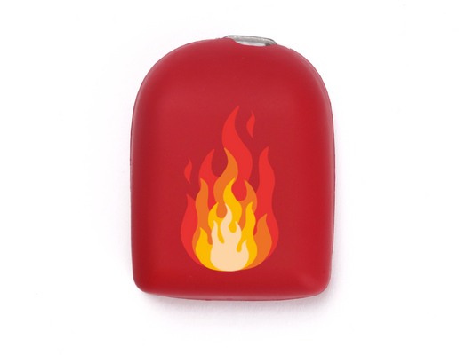 Omnipod Cover - Print - Flame Red