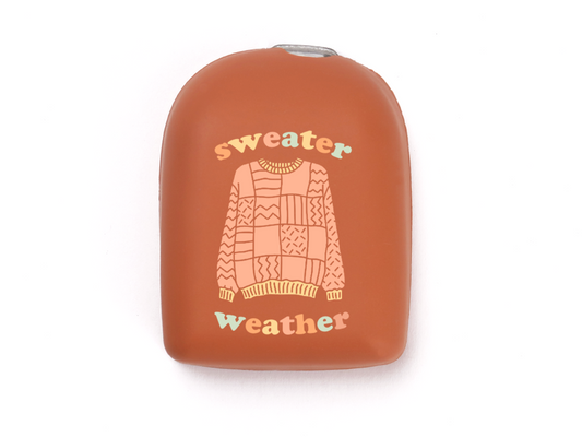 Omnipod Cover - Print - Sweater Weather - Brick