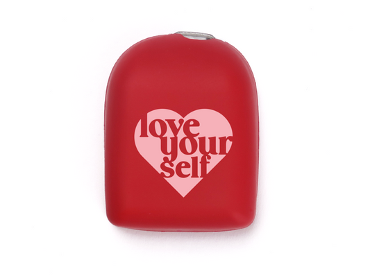 Omnipod Cover - Print - Love Yourself - Red