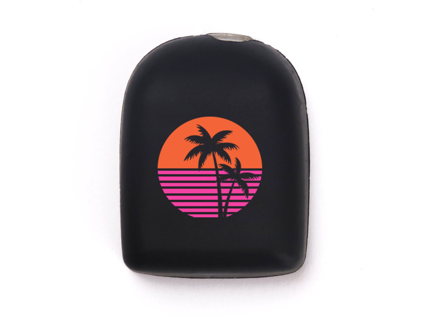 Omnipod Cover - Print - Summer Palms - Black