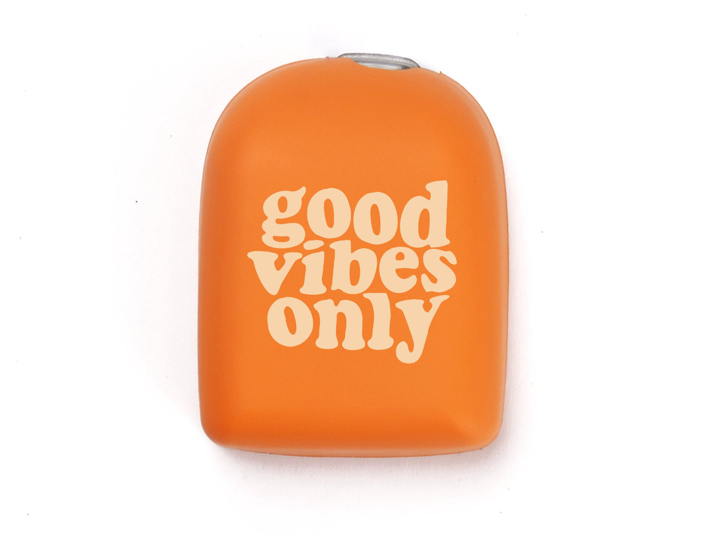 Omnipod Cover - Print - Good Vibes Only Orange