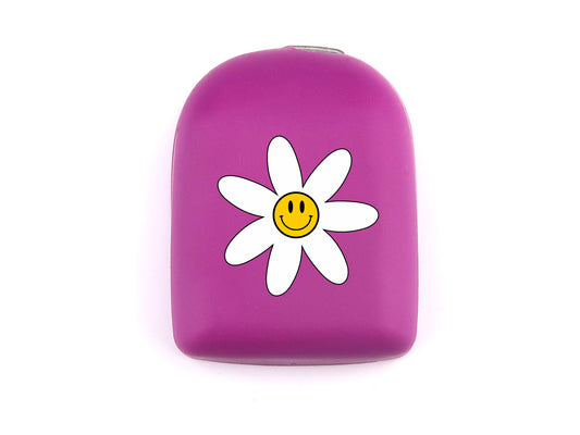 Omnipod Cover - Print - Happy Daisy Fuchsia